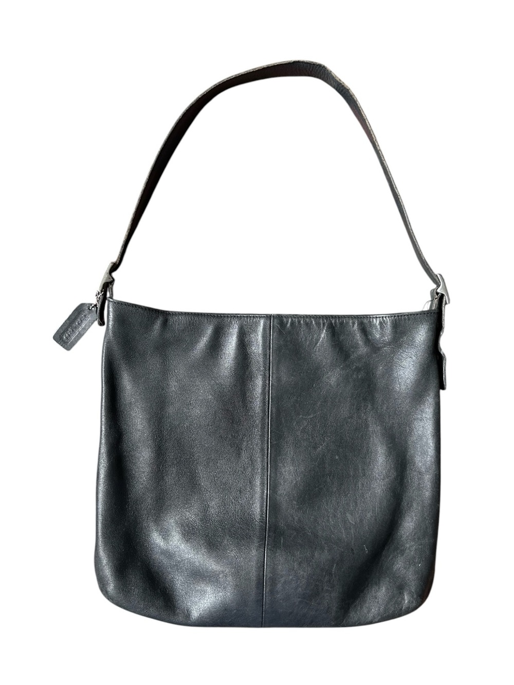 Coach Vintage Black Leather Slim Legacy Shoulder Bag N9-B0D-9406